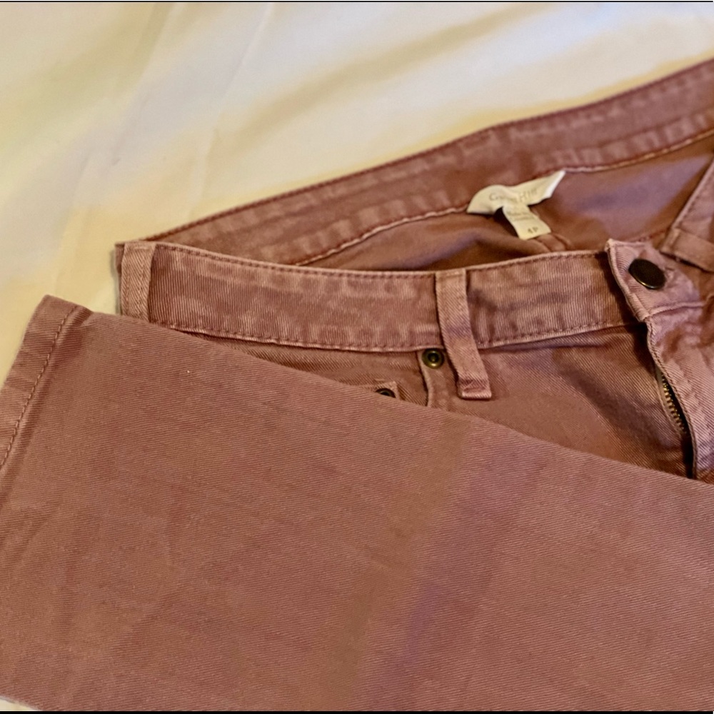 Garnet Hill Lilac Purple Straight Leg Denim Jeans - Picture 3 of 3